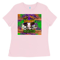 Bubblegum Pink Spooky Heifer Ladies Tee - Artiststas
