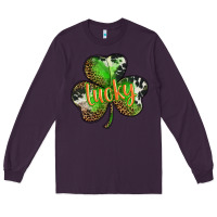 Plum st. patricks day lucky shamrock Long Sleeve Tee - BarkalooDesign
