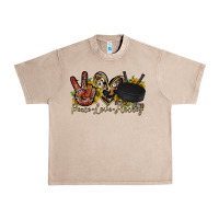 French Oak peace love hockey Urban Heavy Tee - RacoonDesign