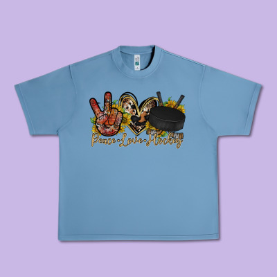 Peace Love Hockey Urban Heavy Tee Designed By Racoondesign