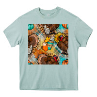 Arona thanksgiving turkey seamless pattern Heavy Core Tee - BundleAndBundleShop