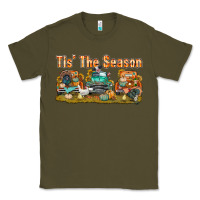 Army Green thanksgiving tis' the season with trucks bbs Classic Tee - BundleAndBundleShop