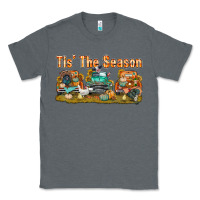 Charcoal Heather thanksgiving tis' the season with trucks bbs Classic Tee - BundleAndBundleShop
