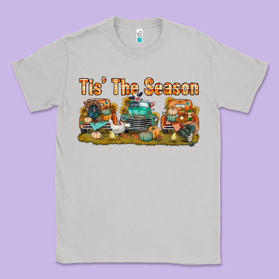 Thanksgiving Tis' The Season With Trucks Bbs Classic Tee Designed By Bundleandbundleshop