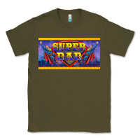 Army Green super dad Classic Tee - BarkalooDesign