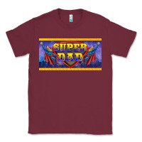 Burgundy super dad Classic Tee - BarkalooDesign