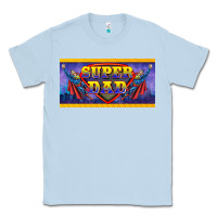 Dusty Blue super dad Classic Tee - BarkalooDesign