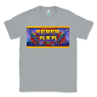 Heather Grey super dad Classic Tee - BarkalooDesign