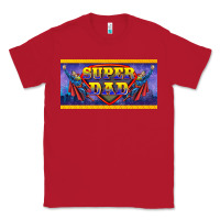 Red super dad Classic Tee - BarkalooDesign