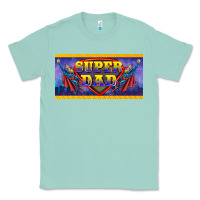 Seafoam super dad Classic Tee - BarkalooDesign