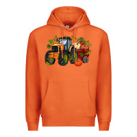 Carrot fall tractor with pumpkin Premium Hoodie - AdoDesignShop