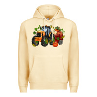 Pina Colada fall tractor with pumpkin Premium Hoodie - AdoDesignShop