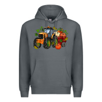 Rock fall tractor with pumpkin Premium Hoodie - AdoDesignShop
