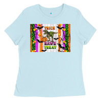 Baby Blue Trick rawr treat kids bottle Ladies Tee - Artiststas
