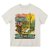 Cream If Was A Cowgirl I'd Be Wild And Free Heavy Core Tee - FaDigitalArtStudio