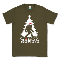 Army Green bigfoot christmas shirt Classic Tee - DesigneFamous