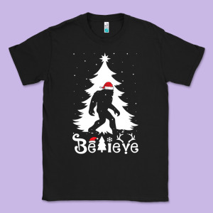 Bigfoot Christmas Shirt Classic Tee Designed By Designefamous