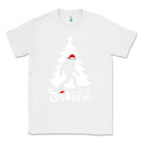 White bigfoot christmas shirt Classic Tee - DesigneFamous