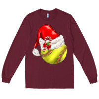 Burgundy Christmas sports Long Sleeve Tee - BarkalooDesign