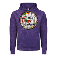 Cloud Purple christmas santas favorite secretary    light Vintage Hoodie - AdoDesignShop