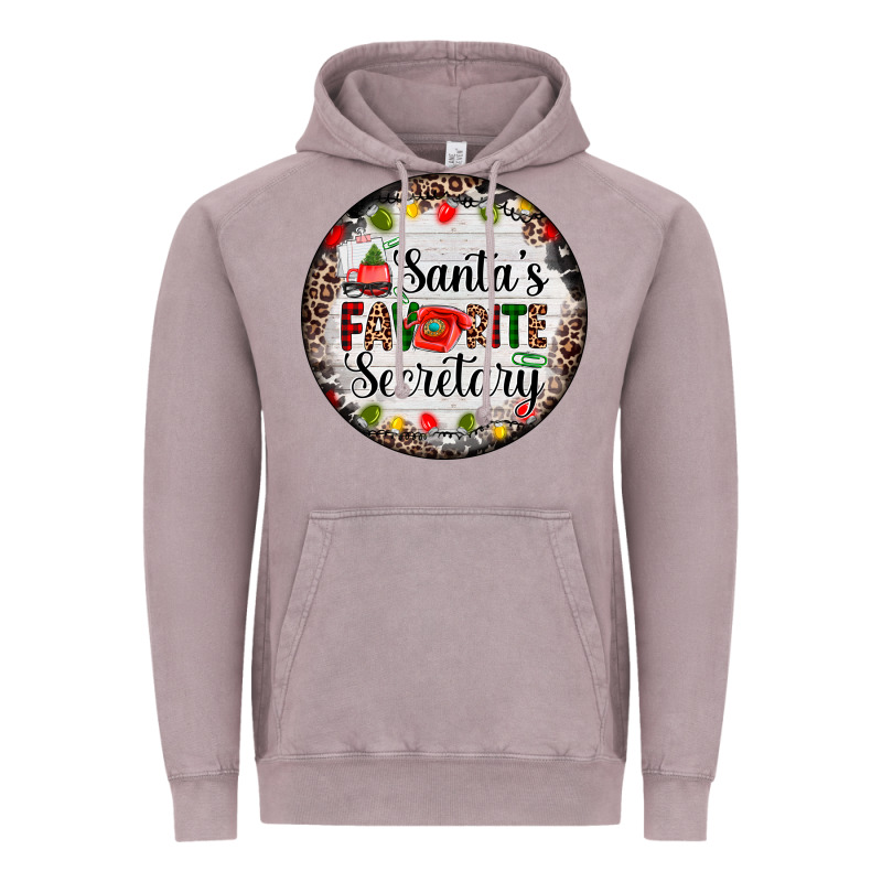 Christmas Santas Favorite Secretary    Light Vintage Hoodie by AdoDesignShop | Teevron
