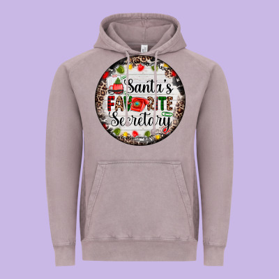 Christmas Santas Favorite Secretary    Light Vintage Hoodie Designed By Adodesignshop