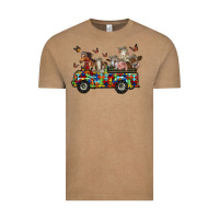 Vintage Coffee farm animals autism Vintage Tee - RacoonDesign