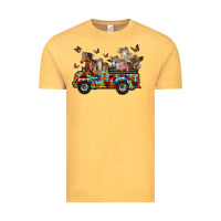 Vintage Mustard farm animals autism Vintage Tee - RacoonDesign