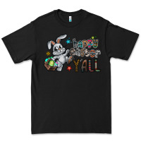 Black Happy Easter Y'all Premium Tee - CowhideDigitalArt