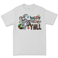 Dove Grey Happy Easter Y'all Premium Tee - CowhideDigitalArt