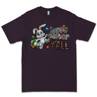 Plum Happy Easter Y'all Premium Tee - CowhideDigitalArt