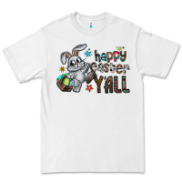 White Happy Easter Y'all Premium Tee - CowhideDigitalArt