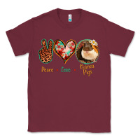 Burgundy Peace Love Guinea Pigs Classic Tee - Jasminsmagicworld
