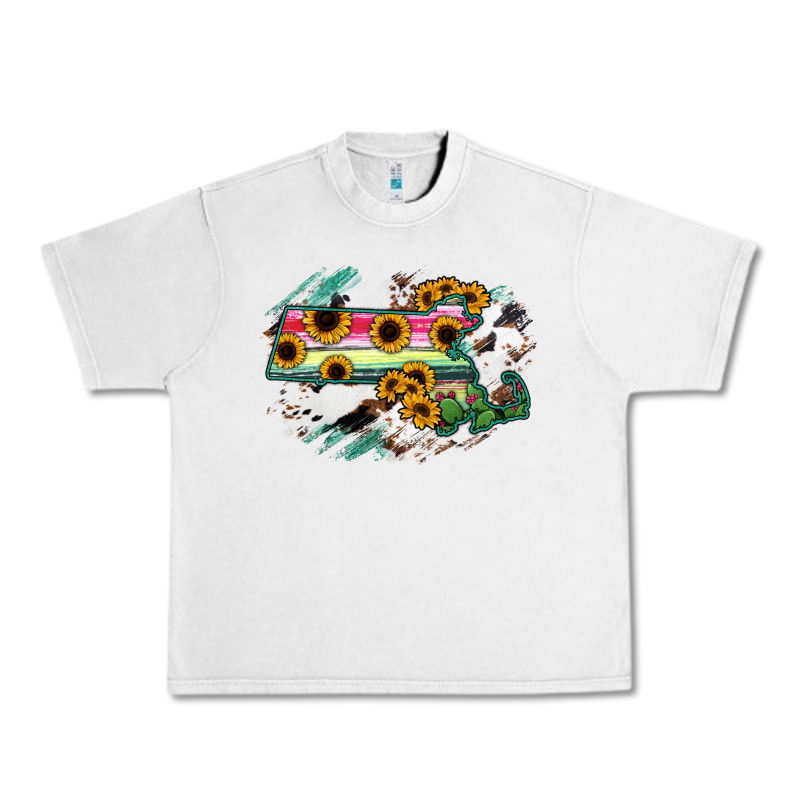 Massachusetts State Map Urban Heavy Tee by RanaPortraitStore | Teevron