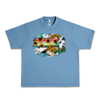 Pebble Blue Massachusetts State Map Urban Heavy Tee - RanaPortraitStore