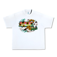 White Massachusetts State Map Urban Heavy Tee - RanaPortraitStore