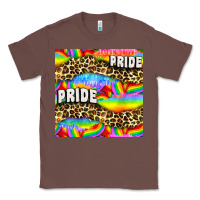 Chestnut Pride lgbtq leopard with love and rainbow seamless Classic Tee - BundleAndBundleShop