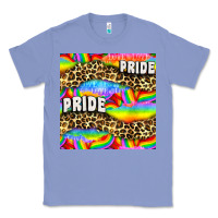 Colony Blue Pride lgbtq leopard with love and rainbow seamless Classic Tee - BundleAndBundleShop