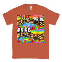 Copper Pride lgbtq leopard with love and rainbow seamless Classic Tee - BundleAndBundleShop