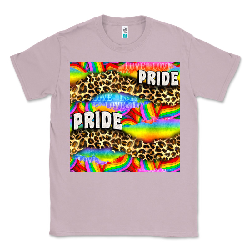 Pride Lgbtq Leopard With Love And Rainbow Seamless Classic Tee by BundleAndBundleShop | Teevron