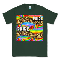 Sports Green Pride lgbtq leopard with love and rainbow seamless Classic Tee - BundleAndBundleShop