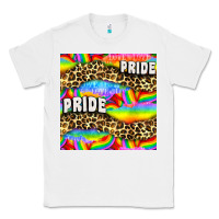 White Pride lgbtq leopard with love and rainbow seamless Classic Tee - BundleAndBundleShop