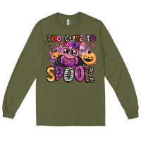 Army Green wicked cute too cute to spook Long Sleeve Tee - BarkalooDesign