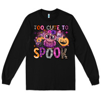 Black wicked cute too cute to spook Long Sleeve Tee - BarkalooDesign