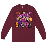 Burgundy wicked cute too cute to spook Long Sleeve Tee - BarkalooDesign