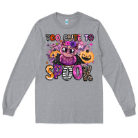 Heather Grey wicked cute too cute to spook Long Sleeve Tee - BarkalooDesign