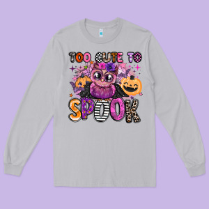Wicked Cute Too Cute To Spook Long Sleeve Tee Designed By Barkaloodesign