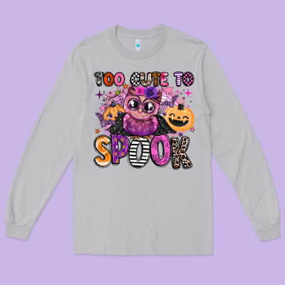 Wicked Cute Too Cute To Spook Long Sleeve Tee Designed By Barkaloodesign