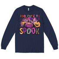 Navy wicked cute too cute to spook Long Sleeve Tee - BarkalooDesign
