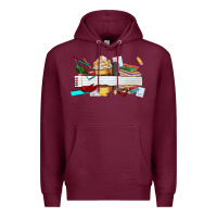 Burgundy preview teachers name Premium Hoodie - AdoDesignShop